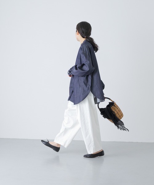 かぐれ(カグレ)の「デニムプルオーバーシャツ(シャツ/ブラウス・レディース・インディゴブルー・FREE)」の6枚目の写真