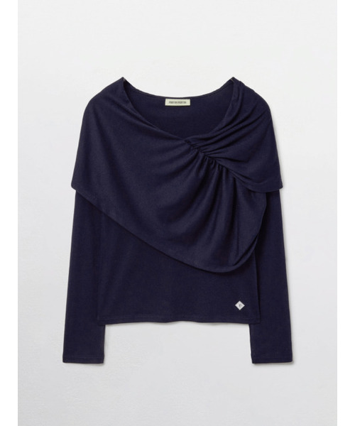 PEEVES PEEVES(フィブス フィブス)の「Drape Long Sleeve Top / Navy(Tシャツ/カットソー・レディース・その他・OS)」の3枚目の写真