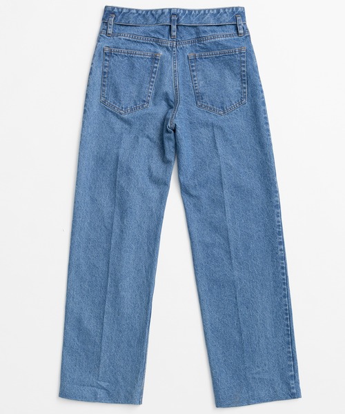 PRANK PROJECT（プランクプロジェクト）の「【2026Summer Pre-Order】クリースストレートジーンズ / Crease Straight Jeans（デニムパンツ・レディース・ブルー/ブラック・36/38）」の18枚目の写真