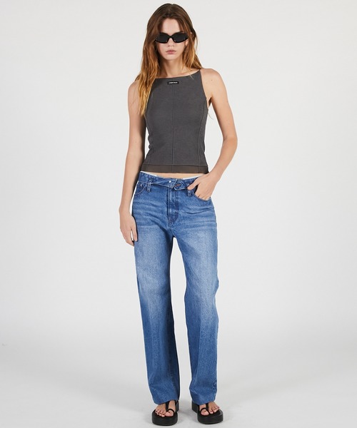 PRANK PROJECT（プランクプロジェクト）の「【2026Summer Pre-Order】クリースストレートジーンズ / Crease Straight Jeans（デニムパンツ・レディース・ブルー/ブラック・36/38）」の7枚目の写真