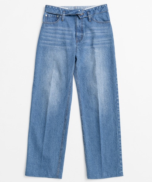 PRANK PROJECT（プランクプロジェクト）の「【2026Summer Pre-Order】クリースストレートジーンズ / Crease Straight Jeans（デニムパンツ・レディース・ブルー/ブラック・36/38）」の17枚目の写真