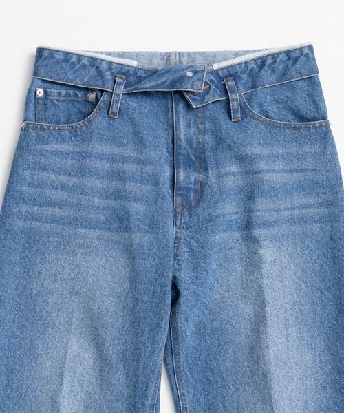 PRANK PROJECT（プランクプロジェクト）の「【2026Summer Pre-Order】クリースストレートジーンズ / Crease Straight Jeans（デニムパンツ・レディース・ブルー/ブラック・36/38）」の19枚目の写真