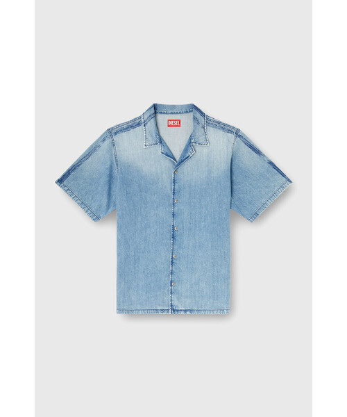 DIESEL(ディーゼル)の「メンズ デニム半袖シャツ D-NABIL-S9(シャツ/ブラウス・メンズ・ライトインディゴブルー・SMALL/MEDIUM/LARGE)」の5枚目の写真