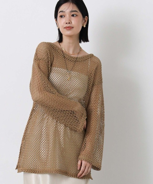 Gready Brilliant(グレディブリリアン)の「前後2wayメッシュカットソー(Tシャツ/カットソー・レディース・オフホワイト/ベージュ・38)」の18枚目の写真