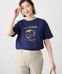 フルーツプリントTシャツ【オーガニックコットンブレンド・接触冷感・UVカット】