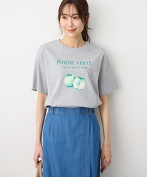 フルーツプリントTシャツ【オーガニックコットンブレンド・接触冷感・UVカット】