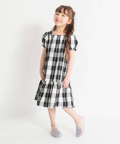BRANSHES（ブランシェス）の「【おそろい】ブロックチェックワンピース（ワンピース・キッズ・ブルー/ブラック・90/130/100/150/110/120/140）」の17枚目の写真