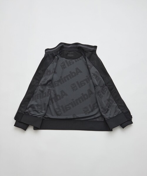 BLACK LABEL CRESTBRIDGE(ブラックレーベル・クレストブリッジ)の「【WEB・一部店舗限定】【BLACK lab.×Admiral】メッシュジャカードロゴトラックジャケット(ブルゾン・メンズ・ブラック・L)」の4枚目の写真