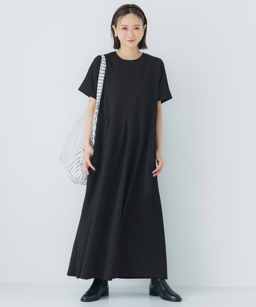 田中里奈様着用】ライトエンボスタックワンピース（ワンピース）｜coca