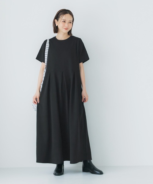 田中里奈様着用】＼SNSで話題！！／ライトエンボスタックワンピース