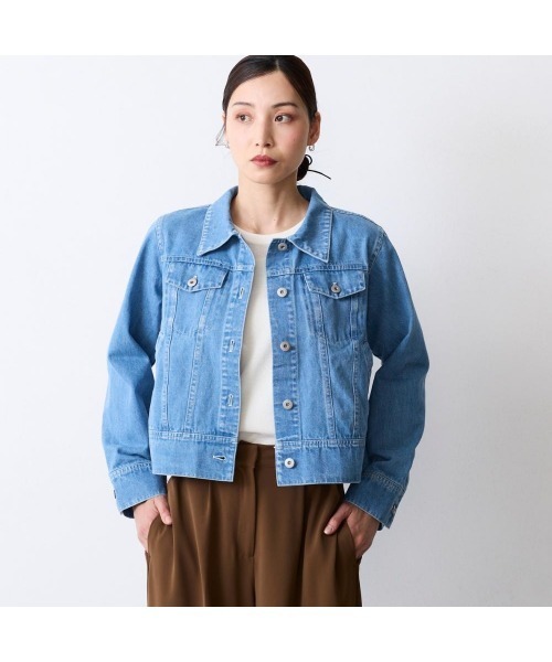 COMMON+HAUS(コモンハウス)の「クロップドデニムジャケット(デニムジャケット・レディース・ブラック/ブルー・FREE)」の10枚目の写真