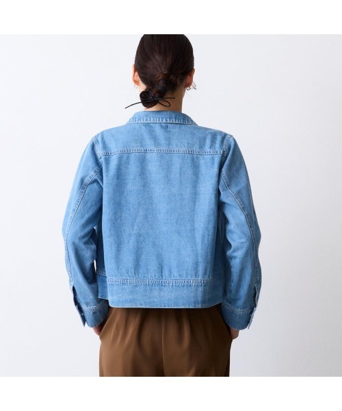 COMMON+HAUS(コモンハウス)の「クロップドデニムジャケット(デニムジャケット・レディース・ブラック/ブルー・FREE)」の13枚目の写真