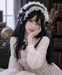 Bling Leads（ブリングリーズ）の「【Bls】【ZA】【Bling Leads】編み上げレース ヘッドドレス（カチューシャ）」