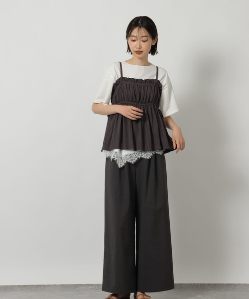 LAKOLE(ラコレ)の「裾レースドッキングT / 671861(Tシャツ/カットソー・レディース・ホワイト/オフホワイト/チャコール/ブラック・FREE)」の5枚目の写真