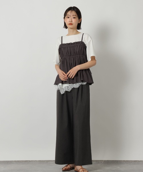 LAKOLE(ラコレ)の「裾レースドッキングT / 671861(Tシャツ/カットソー・レディース・ホワイト/オフホワイト/チャコール/ブラック・FREE)」の6枚目の写真
