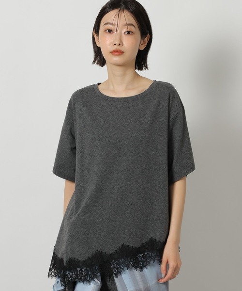 LAKOLE(ラコレ)の「裾レースドッキングT / 671861(Tシャツ/カットソー・レディース・ホワイト/オフホワイト/チャコール/ブラック・FREE)」の11枚目の写真