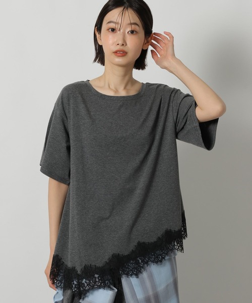 LAKOLE(ラコレ)の「裾レースドッキングT / 671861(Tシャツ/カットソー・レディース・ホワイト/オフホワイト/チャコール/ブラック・FREE)」の12枚目の写真