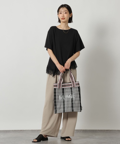 LAKOLE(ラコレ)の「裾レースドッキングT / 671861(Tシャツ/カットソー・レディース・ホワイト/オフホワイト/チャコール/ブラック・FREE)」の13枚目の写真