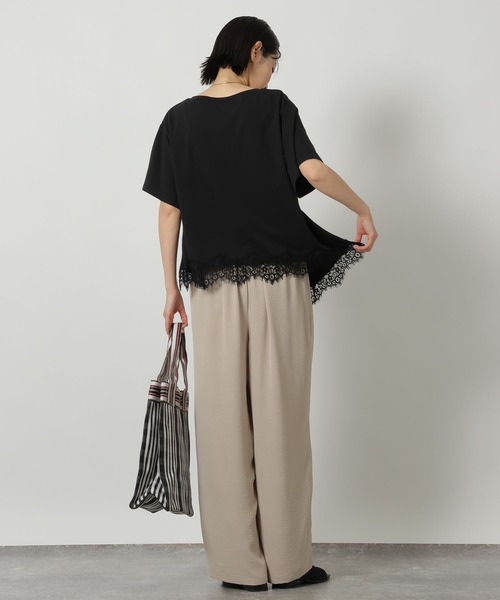 LAKOLE(ラコレ)の「裾レースドッキングT / 671861(Tシャツ/カットソー・レディース・ホワイト/オフホワイト/チャコール/ブラック・FREE)」の15枚目の写真