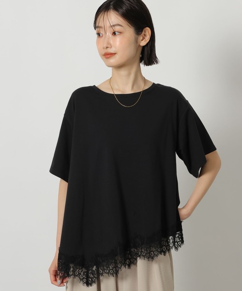 LAKOLE(ラコレ)の「裾レースドッキングT / 671861(Tシャツ/カットソー・レディース・ホワイト/オフホワイト/チャコール/ブラック・FREE)」の16枚目の写真