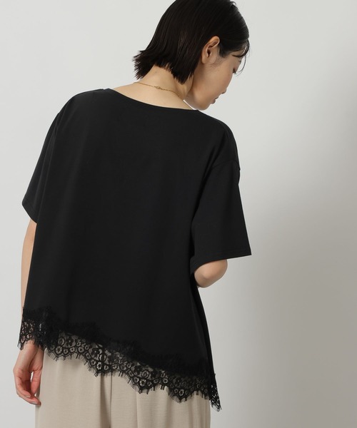 LAKOLE(ラコレ)の「裾レースドッキングT / 671861(Tシャツ/カットソー・レディース・ホワイト/オフホワイト/チャコール/ブラック・FREE)」の18枚目の写真