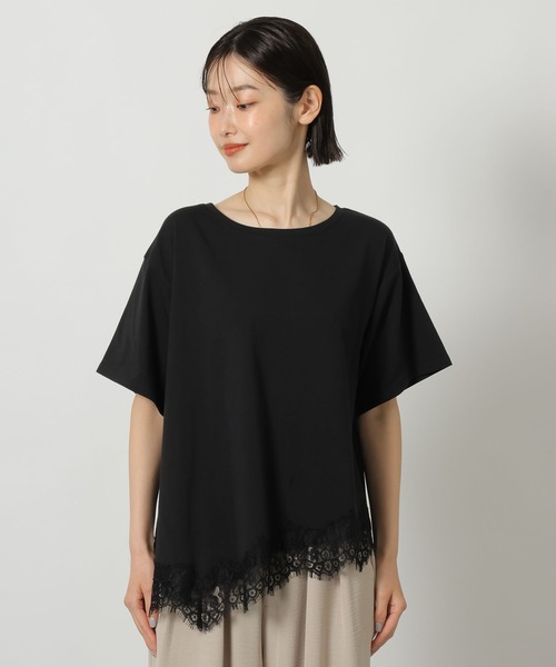 LAKOLE(ラコレ)の「裾レースドッキングT / 671861(Tシャツ/カットソー・レディース・ホワイト/オフホワイト/チャコール/ブラック・FREE)」の19枚目の写真