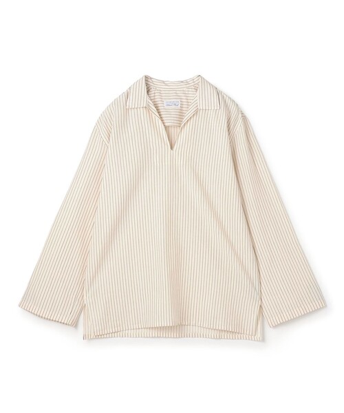 TOMORROWLAND (トゥモローランド)の「【別注】Salvatore Piccolo HAVANA コットンストライプ プルオーバーロングスリーブ カプリシャツ(シャツ/ブラウス・メンズ・ベージュ系その他・M/S)」の1枚目の写真
