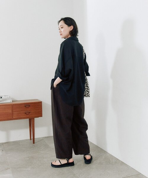 RIVE DROITE(リヴドロワ)の「【上品な透け感】メッシュドルマンシャツ(シャツ/ブラウス・レディース・グレー/ブラック/ブラウン・FREE)」の8枚目の写真
