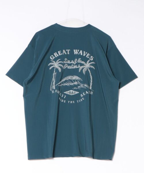 Kahiko（カヒコ）の「【Kahiko】SURF＆Palms マナレUVメンズTシャツ（Tシャツ/カットソー・メンズ・ブラック/ネイビー・FREE）」の5枚目の写真