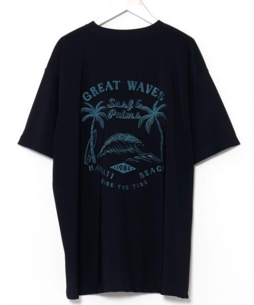 Kahiko（カヒコ）の「【Kahiko】SURF＆Palms マナレUVメンズTシャツ（Tシャツ/カットソー・メンズ・ブラック/ネイビー・FREE）」の7枚目の写真