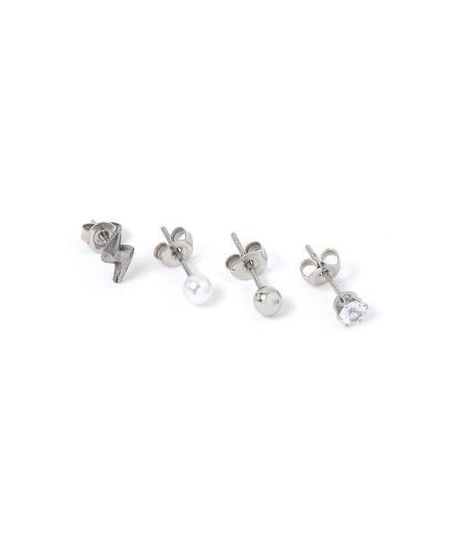 LAKOLE（ラコレ）の「[MENS]ステンレスピアス4点セット / 669745（ピアス（両耳用）・メンズ・その他2/その他1・FREE）」の2枚目の写真
