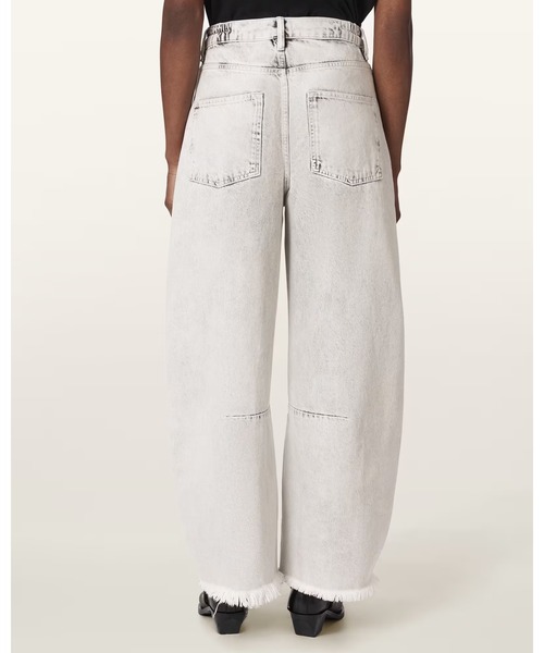 ALLSAINTS（オールセインツ）の「PAYTON HIGH WAISTED BARREL LEG DENIM JEANS | PAYTON ハイウエスト バレル レッグ ジーンズ（デニムパンツ・レディース・グレー系その他・25/26/27/24）」の6枚目の写真