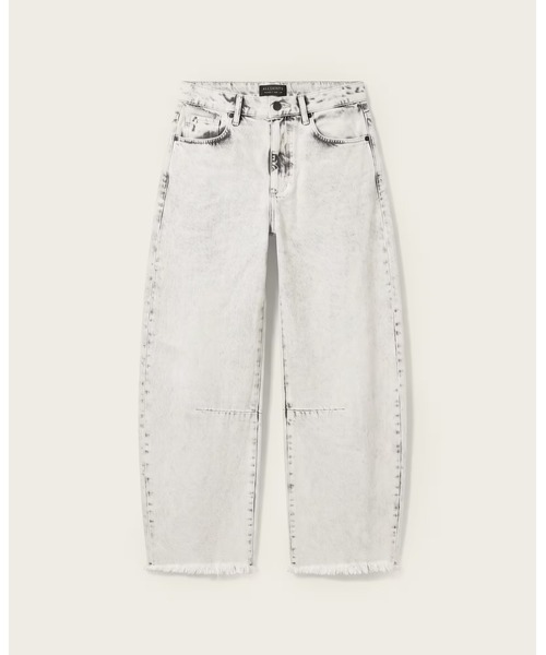 ALLSAINTS（オールセインツ）の「PAYTON HIGH WAISTED BARREL LEG DENIM JEANS | PAYTON ハイウエスト バレル レッグ ジーンズ（デニムパンツ・レディース・グレー系その他・25/26/27/24）」の8枚目の写真