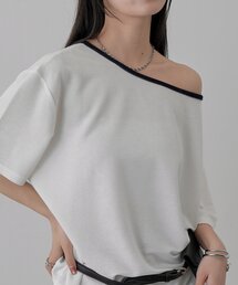 COLONY 2139 | 【2WAY】パイピングシアー半袖Tシャツ(Tシャツ/カットソー)