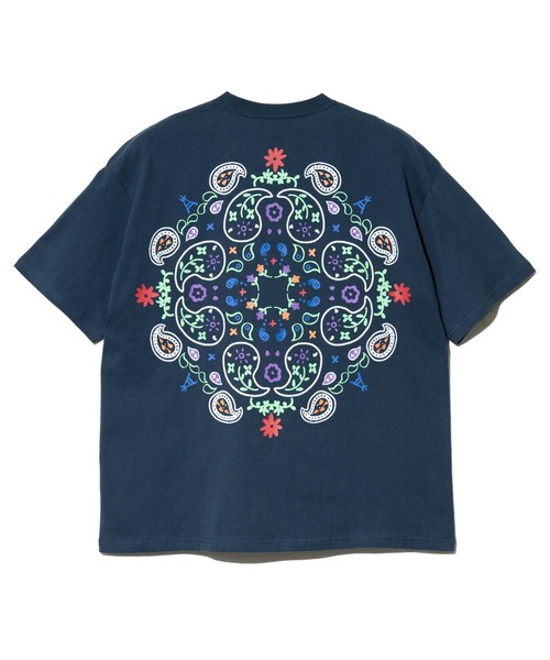 go slow caravan(ゴースローキャラバン)の「USA/C ペイズリー ゆったり TEE(Tシャツ/カットソー・メンズ・ネイビー/ホワイト・MEDIUM/SMALL/X-LARGE/LARGE)」の9枚目の写真