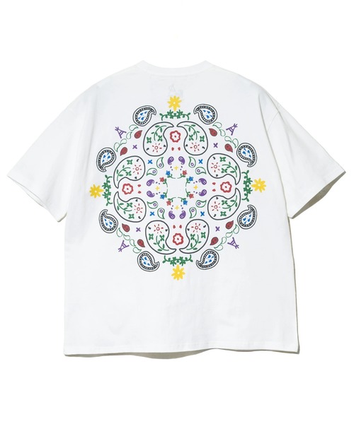 go slow caravan(ゴースローキャラバン)の「USA/C ペイズリー ゆったり TEE(Tシャツ/カットソー・メンズ・ネイビー/ホワイト・MEDIUM/SMALL/X-LARGE/LARGE)」の12枚目の写真