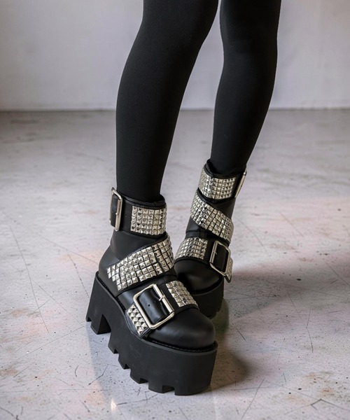 スタッズベルト 厚底ブーツ Charla Tedrick│Jeffrey Campbell