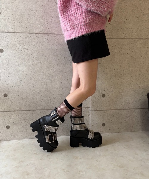 スタッズベルト 厚底ブーツ Charla Tedrick│Jeffrey Campbell