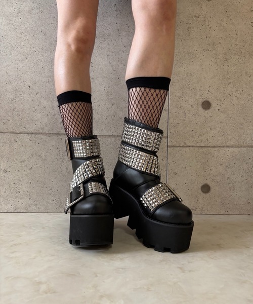 スタッズベルト 厚底ブーツ Charla Tedrick│Jeffrey Campbell