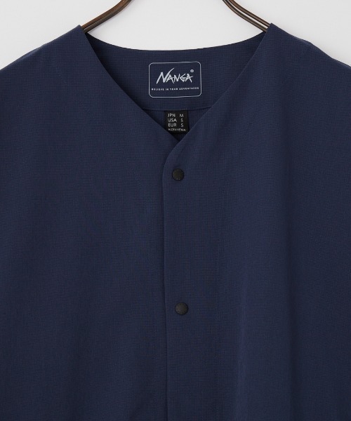 NANGA（ナンガ）の「[NANGA/ナンガ] DotAir COMFY ノーカラー カーディガン（カーディガン/ボレロ・レディース・ブラック/ネイビー・M/L）」の4枚目の写真