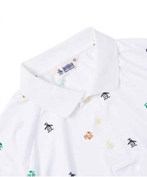 Pacific GOLF CLUB(パシフィックゴルフクラブ)の「Penguin by Munsingwear × PGC POLO(Tシャツ/カットソー・メンズ・ホワイト/グリーン・S/M/L/XL)」の9枚目の写真