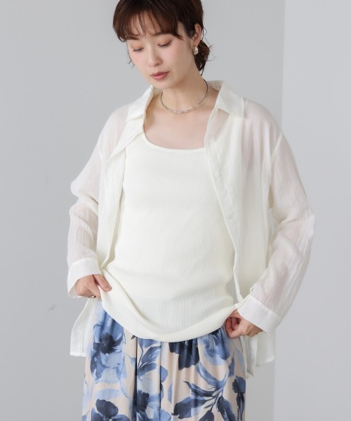 Bou Jeloud(ブージュルード)の「ガーゼシャツ(Tシャツ/カットソー・レディース・アイボリー/ブラック/ピンク/グリーン/イエロー・FREE)」の8枚目の写真