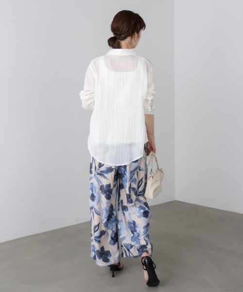 Bou Jeloud(ブージュルード)の「ガーゼシャツ(Tシャツ/カットソー・レディース・アイボリー/ブラック/ピンク/グリーン/イエロー・FREE)」の13枚目の写真
