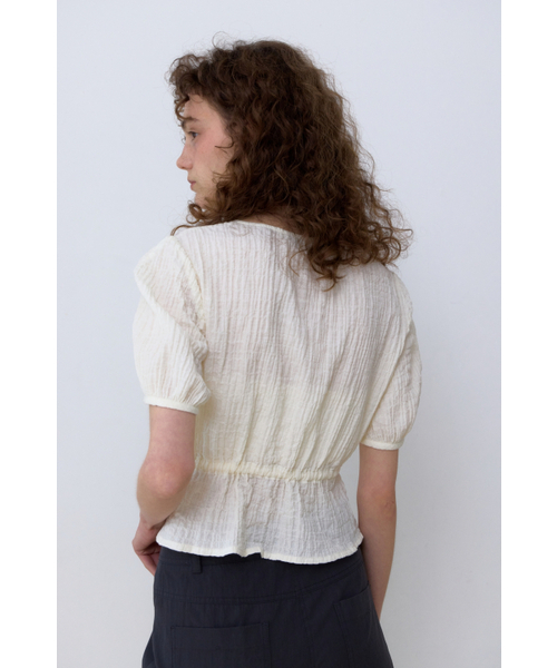 UNNOUT（アナウト）の「CRINKLE NATURAL BLOUSE  CREAM（シャツ/ブラウス・レディース・その他・SMALL/MEDIUM）」の4枚目の写真