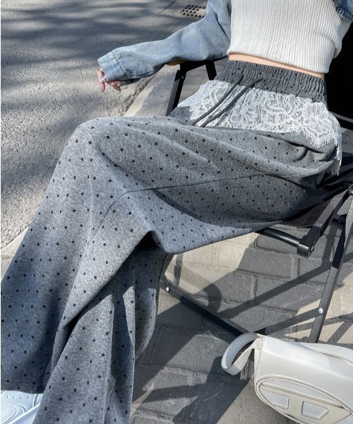 SHEPP(シープ)の「ウエストレース ドット柄イージーパンツ(その他パンツ・レディース・ブラック/グレー・M/S)」の16枚目の写真