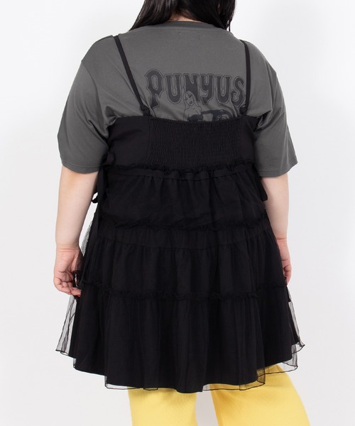 PUNYUS(プニュズ)の「チュールレイヤードキャミワンピース(ワンピース・レディース・サックスブルー/ブラック・1/2/5/4/3)」の7枚目の写真