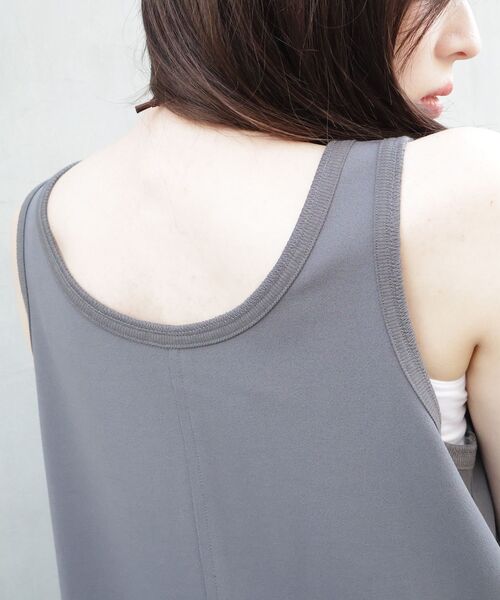 le.coeur blanc(ルクールブラン)の「《WEB限定アイテム》ノーマイルカットジャージータンクワンピース(ワンピース・レディース・ブラウン/チャコールグレー/ブラック・38)」の21枚目の写真