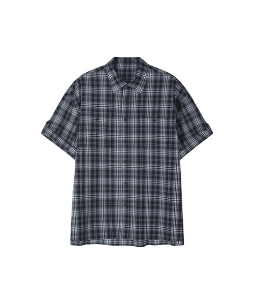 SECONDMONO（セカンドモノローグ）の「Check Roll Sleeve Shirt [NAVY]_SESH027NAVY（シャツ/ブラウス・レディース・その他・SMALL/MEDIUM/LARGE）」の2枚目の写真