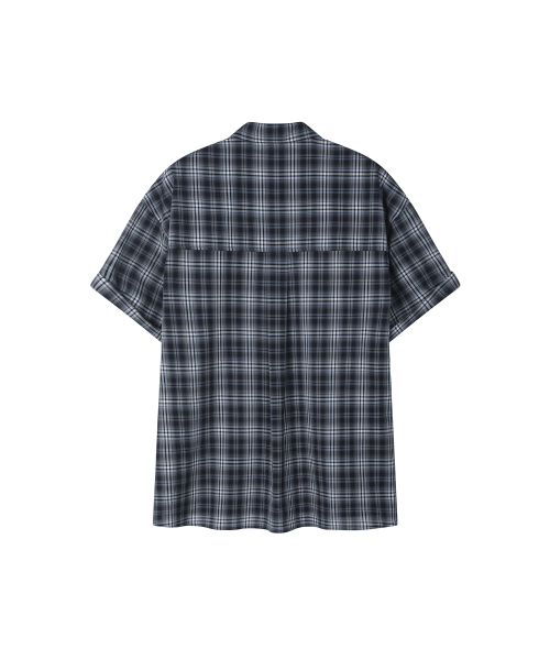 SECONDMONO（セカンドモノローグ）の「Check Roll Sleeve Shirt [NAVY]_SESH027NAVY（シャツ/ブラウス・レディース・その他・SMALL/MEDIUM/LARGE）」の3枚目の写真