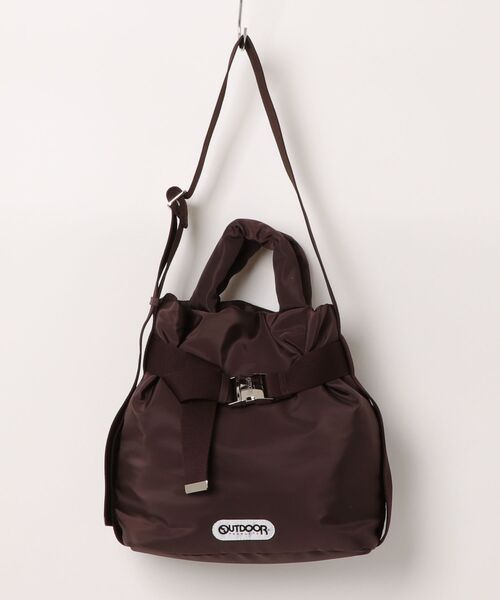 OUTDOOR PRODUCTS（アウトドアプロダクツ）の「【OUTDOOR PRODUCTS】2WAY Belt Tote [S] NYLON（トートバッグ・レディース・ブラウン/ブラック/アイボリー・FREE）」の3枚目の写真